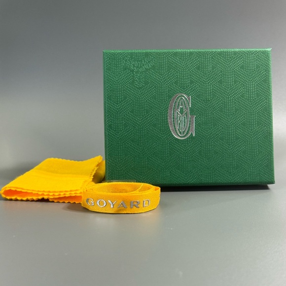 GOYARD Empty Gift Box Green With Yellow Cloth and yellow Ribbon W/Lettering - Picture 3 of 8